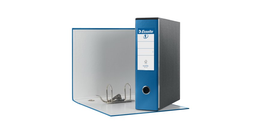 Registratore Eurofile G53 - dorso 8 cm - commerciale 23 x 30 cm - blu metallizzato - Esselte