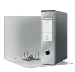 Registratore Eurofile G53 - dorso 8 cm - commerciale 23 x 30 cm - grigio metallizzato - Esselte