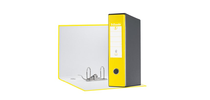 Registratore Eurofile G55 - dorso 8 cm - protocollo 23 x 33 cm - giallo vivida - Esselte