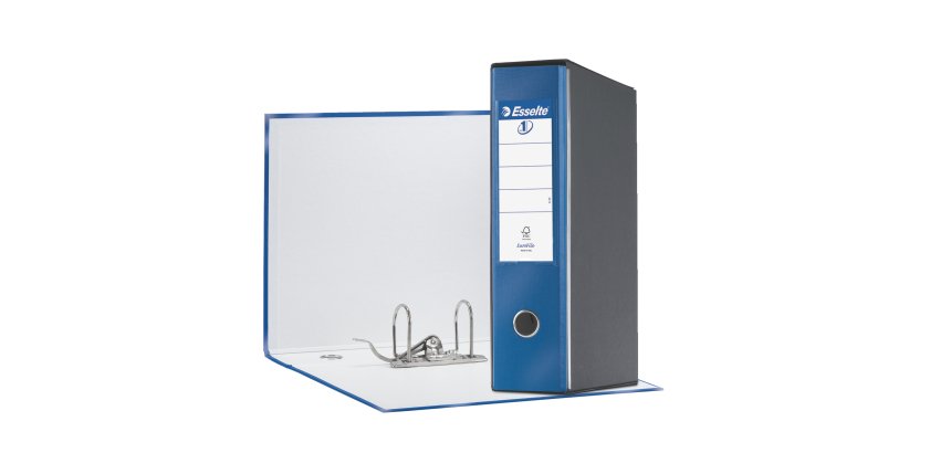Registratore Eurofile G55 - dorso 8 cm - protocollo 23 x 33 cm - blu metallizzato - Esselte