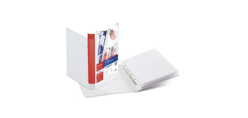 Raccoglitore personalizzabile Stelvio TI - A3 - 4 anelli a D 25 mm - dorso 4 cm - bianco - Sei Rota