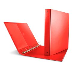 Raccoglitore Nettuno - 22 x 30 cm - 4 anelli a D 17 mm - dorso 3 cm - rosso - Sei Rota