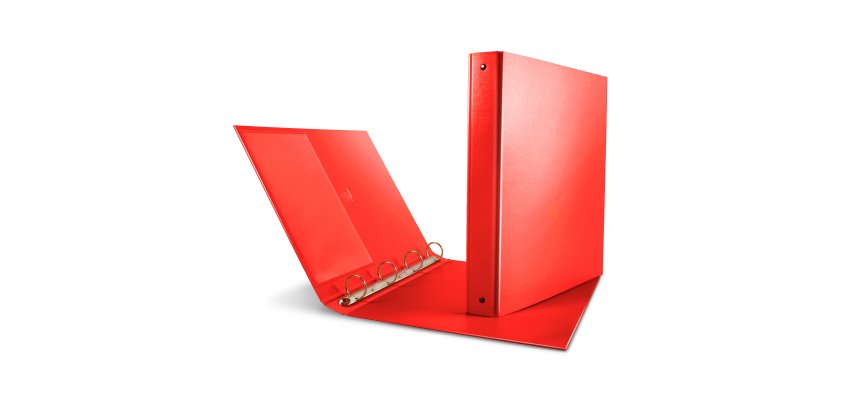 Raccoglitore Nettuno - 22 x 30 cm - 4 anelli a D 40 mm - dorso 5,5 cm - rosso - Sei Rota