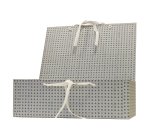 Scatola archivio in legno - con fettuccia - 38 x 27 cm - dorso 12 cm - grigio - Brefiocart