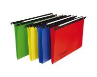 Cartella sospesa Cartesio PP - cassetto - PPL - interasse 33 cm - fondo V - 31,2 x 25 cm - colori assortiti - Bertesi