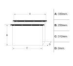 Cartella sospesa Cartesio PP - cassetto - PPL - interasse 33 cm - fondo V - 31,2 x 25 cm - colori assortiti - Bertesi