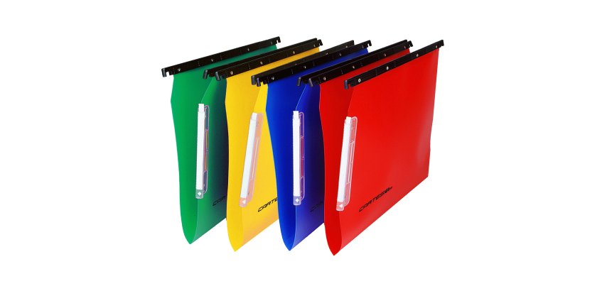 Cartella sospesa Cartesio PP - armadio - PPL - interasse 33 cm - fondo V - 32,6 x 28 cm - colori assortiti - Bertesi
