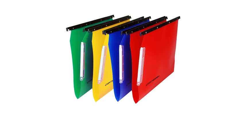 Cartella sospesa Cartesio PP - armadio - PPL - interasse 33 cm - fondo V - 32,6 x 28 cm - colori assortiti - Bertesi