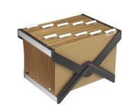 Supporto per cartelle sospese Luxor - con 10 cartelle interasse 39 cm - 41 x 27,5 x 32 cm - avana - Bertesi