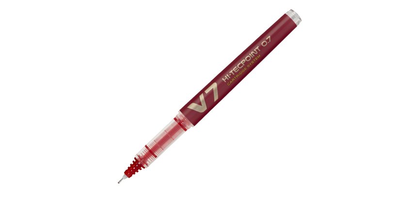 Roller Hi Tecpoint V7 ricaricabile con cappuccio  - punta 0,70mm - rosso - Pilot