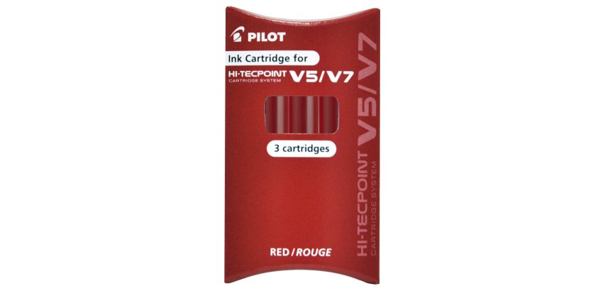 Refill Hi Tecpoint V5/V7 ricaricabile begreen - rosso - Pilot  - conf. 3 pezzi