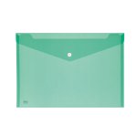 Busta con bottone - 33,5 x 23,5 cm - PP - colori assortiti - Lebez - conf. 5 pezzi