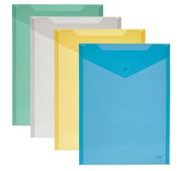 Busta con bottone - formato verticale - 18x25 cm - colori assortiti - Lebez
