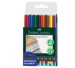 Pennarello Multimark universale permanente con gomma - punta media 1,0mm - astuccio 8 colori - Faber-Castell