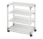 Mobile/carrello Multifunzione System 88 - con ruote - 4 ripiani - 75 x 43,2 x 87,9 cm - grigio - Durable