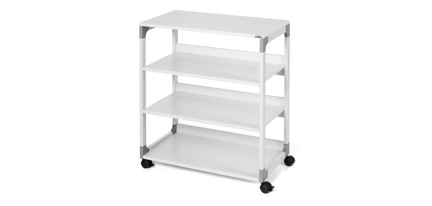 Mobile/carrello Multifunzione System 88 - con ruote - 4 ripiani - 75 x 43,2 x 87,9 cm - grigio - Durable