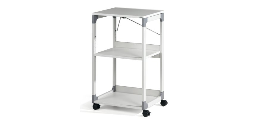 Carrello System - per videoproiettore - con ruote - 3 ripiani - 50,8 x 43,2 x 88,2 cm - grigio - Durable