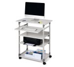 Pc Workstation System 75 VH - con ruote - 5 ripiani - 75 x 53,4 x 95/125 cm - grigio - Durable