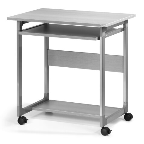 Pc Workstation System 75 FH - con ruote - 3 ripiani - 75 x 53,4 x 77 cm - grigio - Durable