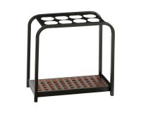 Portaombrelli Multi - 8 posti - 52 x 26 x 54 cm - nero/acciaio - Medial