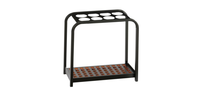 Portaombrelli Multi - 8 posti - 52 x 26 x 54 cm - nero/acciaio - Medial