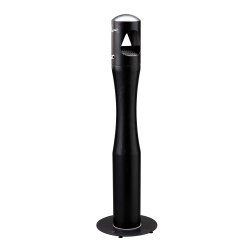 Posacenere da terra - a colonna - diametro 13 cm - H 101 cm - base 29 cm - inox nero - Medial