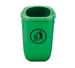 Cestino gettacarte Classic - da esterni - 40,4 x 34,8 x 74,5 cm - 50 L - PP - verde - Medial