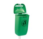 Cestino gettacarte Classic - da esterni - 40,4 x 34,8 x 74,5 cm - 50 L - PP - verde - Medial