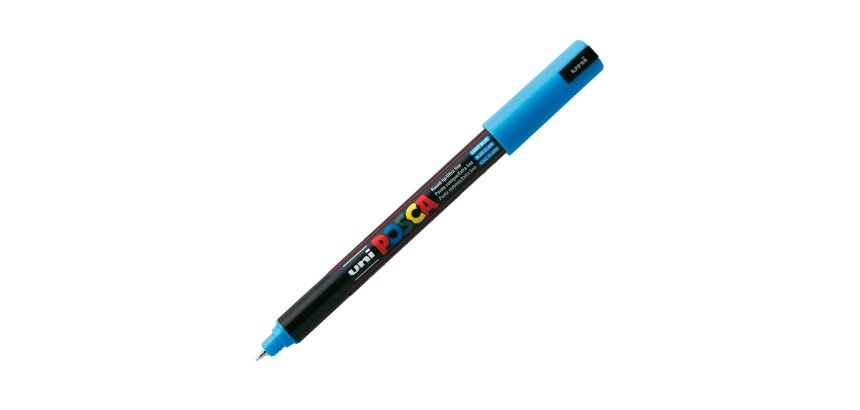 Marcatore a base d'acqua Uni Posca Pen PC1M - punta extra fine 0,7mm - azzurro  - Uni Mitsubishi
