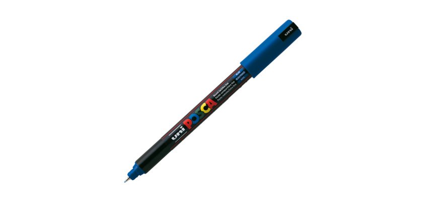 Marcatore a base d'acqua Uni Posca Pen PC1M - punta extra fine 0,7mm - blu - Uni Mitsubishi