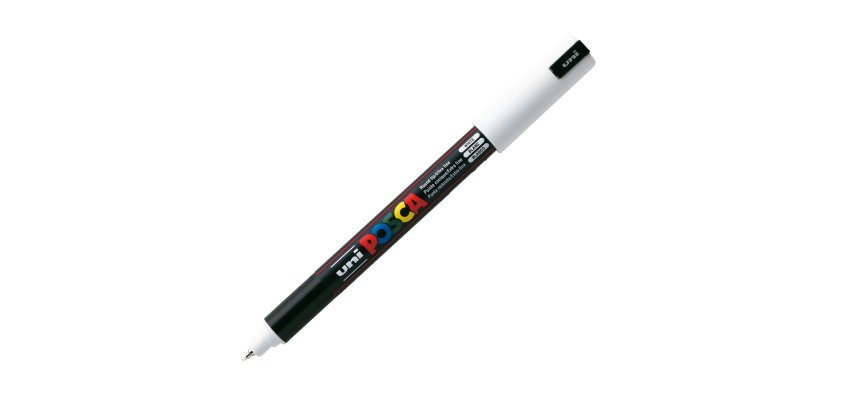Marcatore a base d'acqua Uni Posca Pen PC1M - punta extra fine 0,7mm - bianco  - Uni Mitsubishi