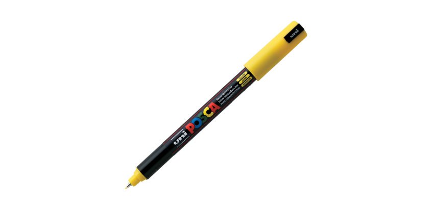 Marcatore a base d'acqua Uni Posca Pen PC1M - punta extra fine 0,7mm - giallo  - Uni Mitsubishi