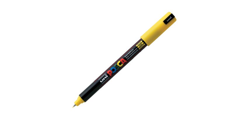 Marcatore a base d'acqua Uni Posca Pen PC1M - punta extra fine 0,7mm - giallo  - Uni Mitsubishi