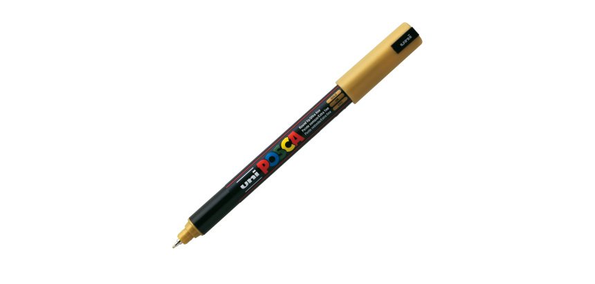 Marcatore a base d'acqua Uni Posca Pen PC1M - punta extra fine 0,7mm - oro  - Uni Mitsubishi