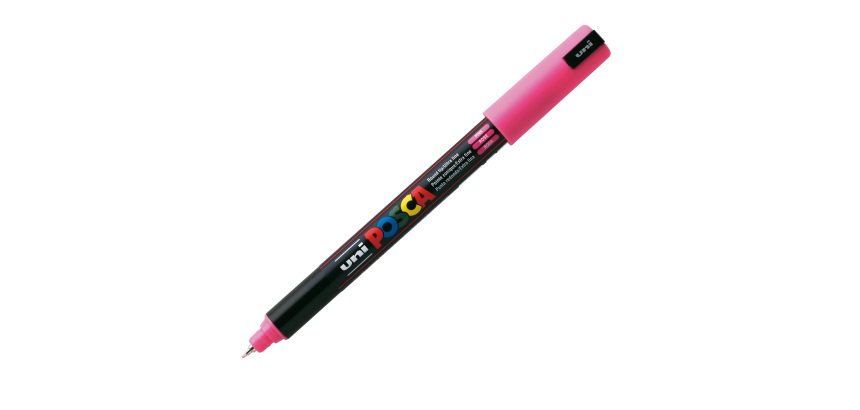 Marcatore a base d'acqua Uni Posca Pen PC1M - punta extra fine 0,7mm - rosa - Uni Mitsubishi