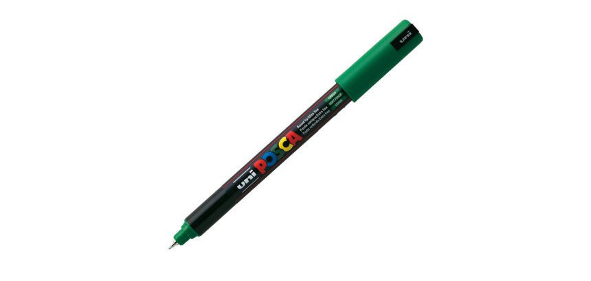 Marcatore a base d'acqua Uni Posca Pen PC1M - punta extra fine 0,7mm - verde  - Uni Mitsubishi