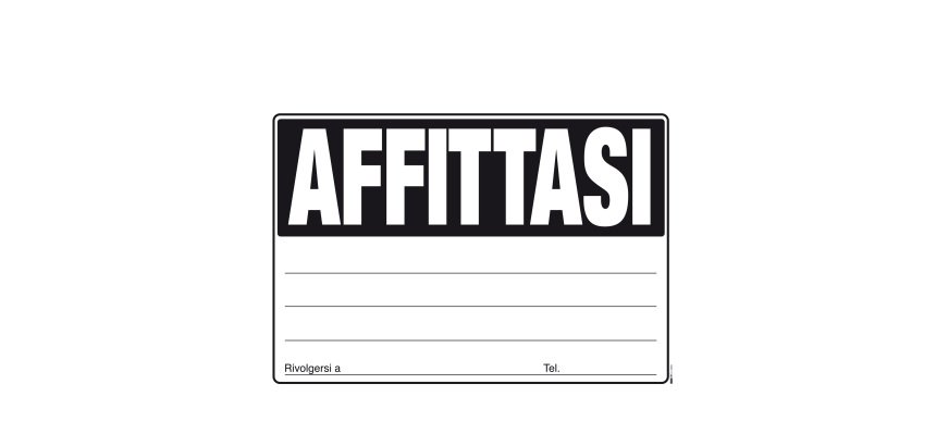 Cartello Affittasi - 24 x 33cm - colori assortiti - Edipro