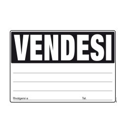 Cartello Vendesi - 24 x 33cm - colori assortiti - Edipro