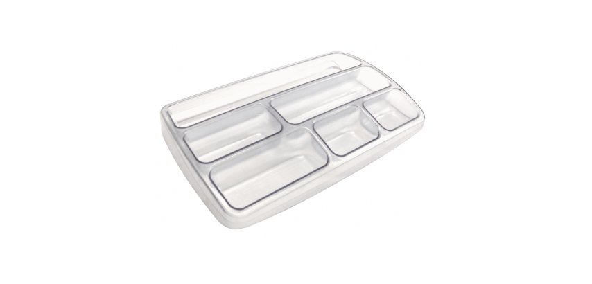 Vaschetta portacancelleria - 25,3 x 3,4 x 15,7 cm - trasparente neutro - Arda