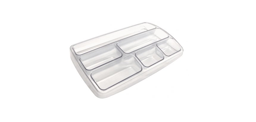 Vaschetta portacancelleria - 25,3 x 3,4 x 15,7 cm - trasparente neutro - Arda