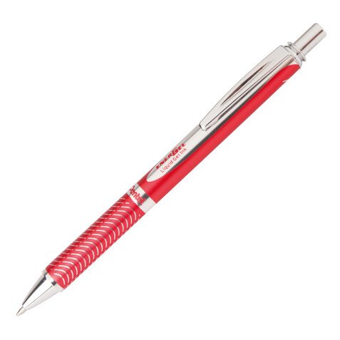 Roller a scatto Energel Sterling - punta 0,7mm - fusto rosso - Pentel