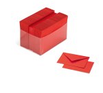 Scatola 100 cartoncini (200gr) + 100 buste (90gr) - rosso - formato 4 - Favini