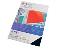 Copertine HiGloss per rilegatura - A4 - 250 gr - cartoncino lucido - nero - GBC - conf. 100 pezzi