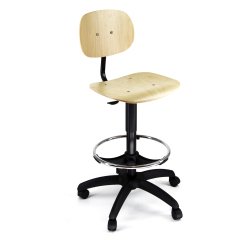 Seduta tecnigrafo - multistrato - con ruote - faggio - Unisit