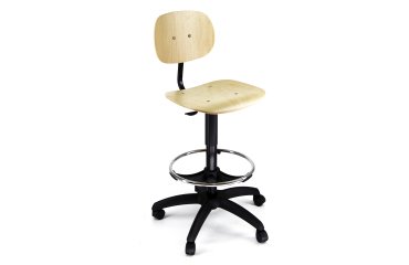 Seduta tecnigrafo - multistrato - con ruote - faggio - Unisit