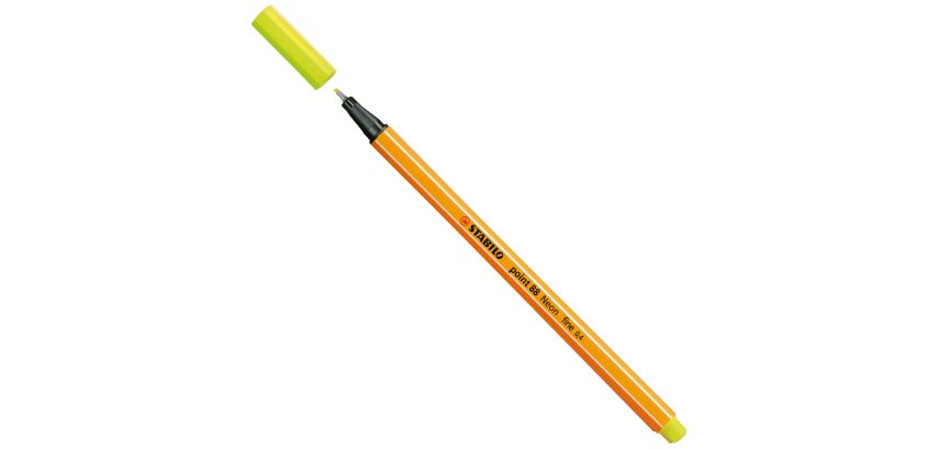 Fineliner Point 88 - tratto 0,4 mm - giallo neon 024 - Stabilo