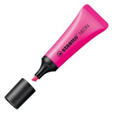 Evidenziatore stabilo Neon - punta a scalpello - tratto da 2,0-5,0mm - colore fucsia - Stabilo