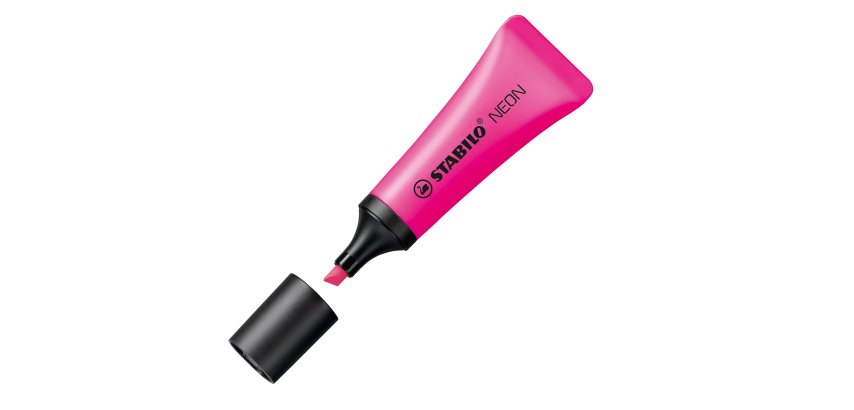 Evidenziatore stabilo Neon - punta a scalpello - tratto da 2,0-5,0mm - colore fucsia - Stabilo