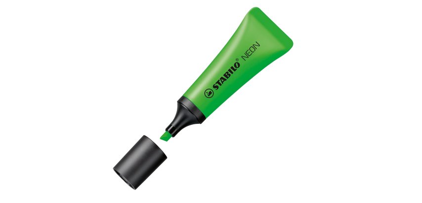 Evidenziatore stabilo Neon - punta a scalpello - tratto da 2,0-5,0mm - colore verde - Stabilo