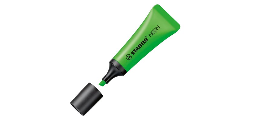 Evidenziatore stabilo Neon - punta a scalpello - tratto da 2,0-5,0mm - colore verde - Stabilo